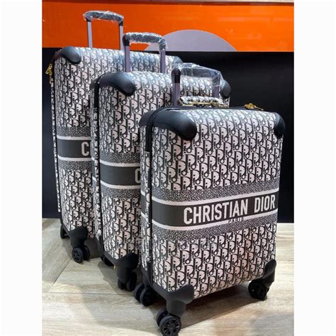 dior luggage set|christian dior travel luggage.